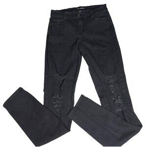 9 Fashion Nova Womens Black‎ Skinny Jeans Stretchable Denim Ripped Distressed